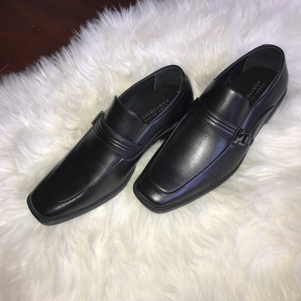 Perry Ellis Black Men Shoes NWT